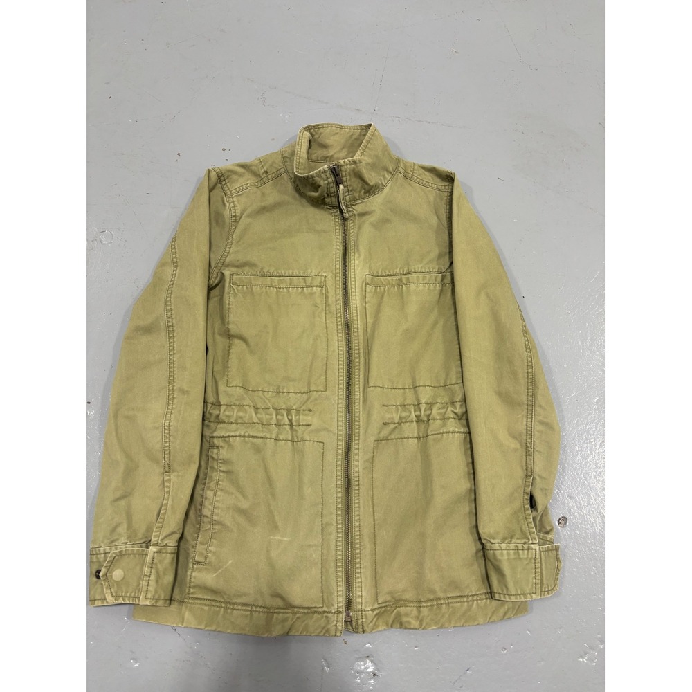 J.Crew Womens XS Olive Green Cotton‎ Twill Utility Field Jacket Mock Neck Zip Up